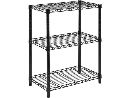 Honey-Can-Do 3-Shelf Metal Unit, 24", Black