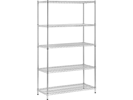 Honey-Can-Do 5-Shelf Metal Unit, 42"W, Chrome