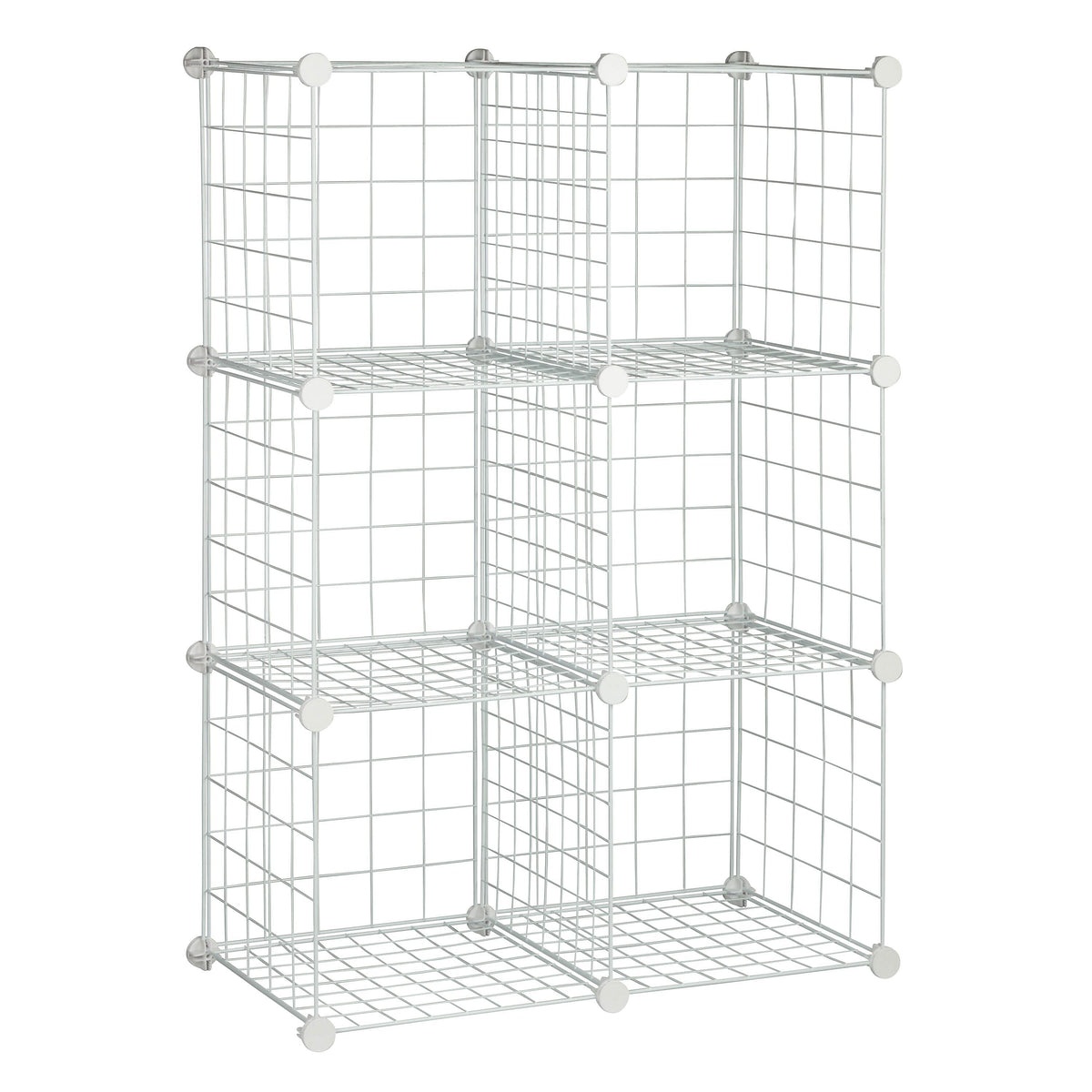 Honey-Can-Do 6-Pack Modular Mesh Storage Cube, White