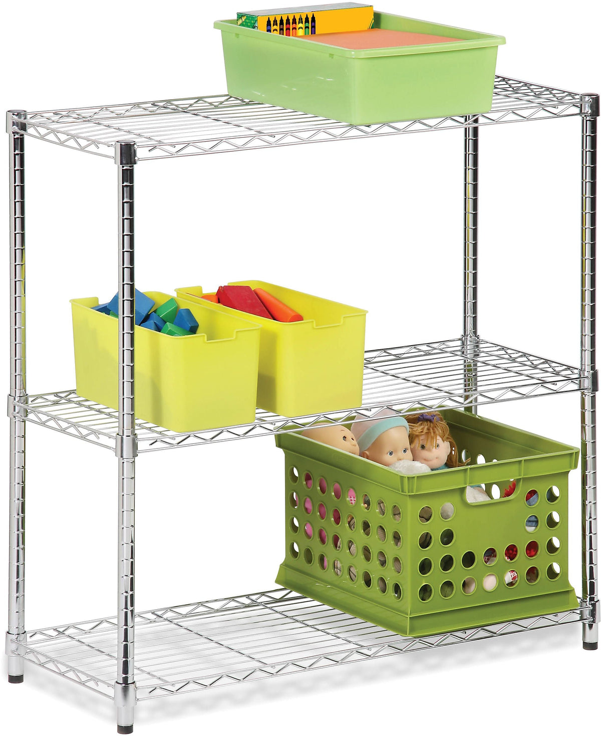 Honey Can Do Three tier chrome storage shelf