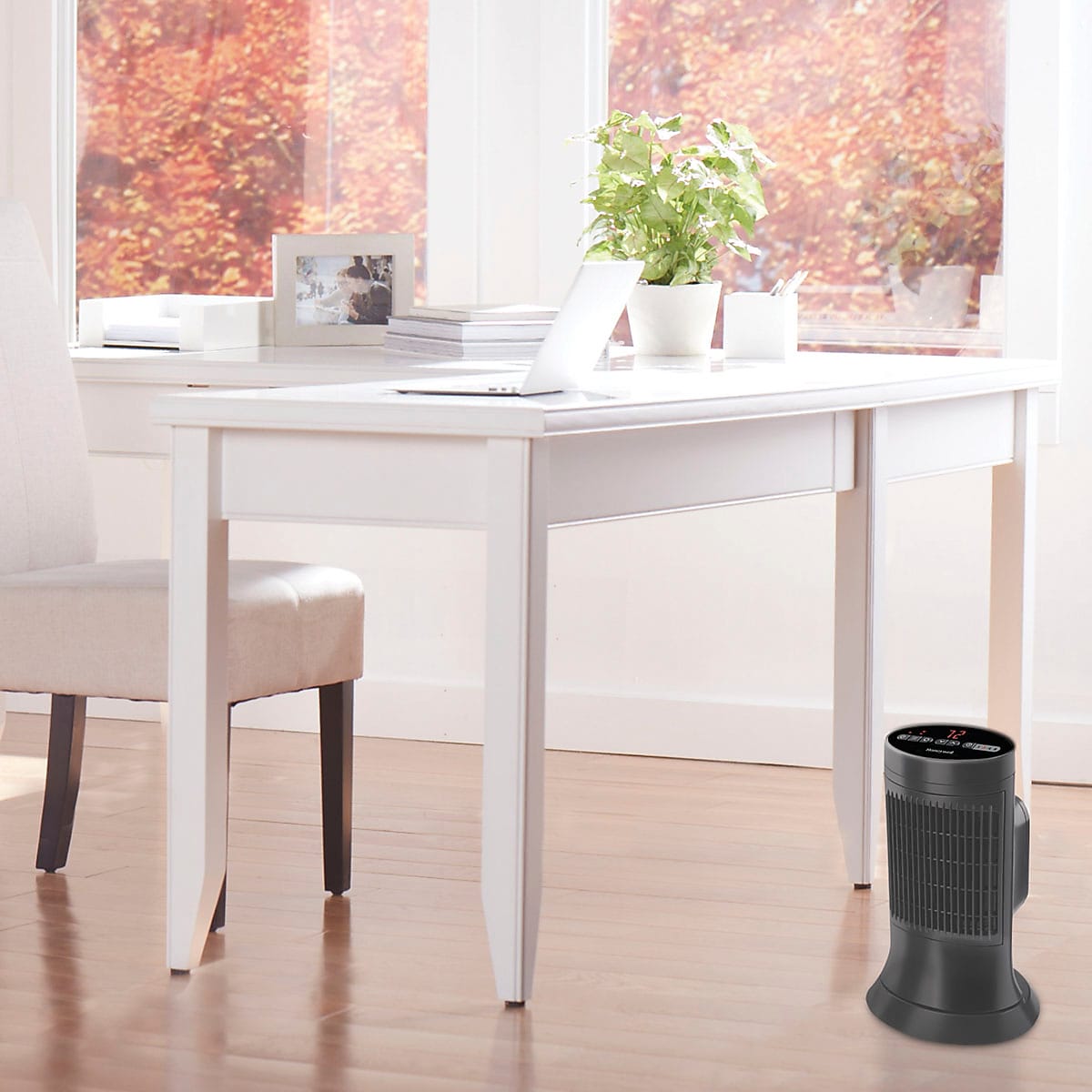Honeywell 1500-Watt 5118 BTU Ceramic Electric Tower Heater, Dark Gray