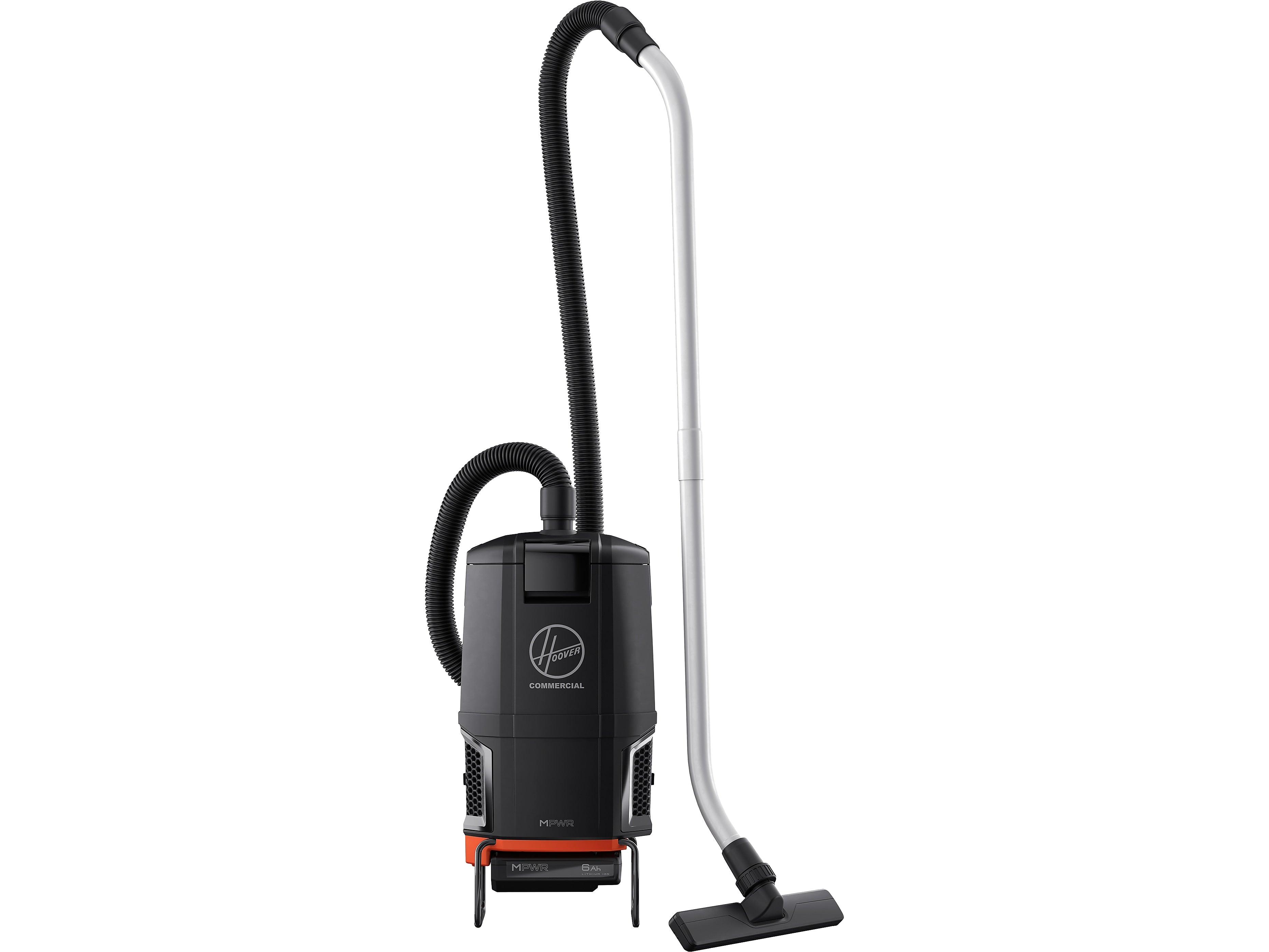 Hoover Commercial Cordless Backpack Vacuum, Black/Orange