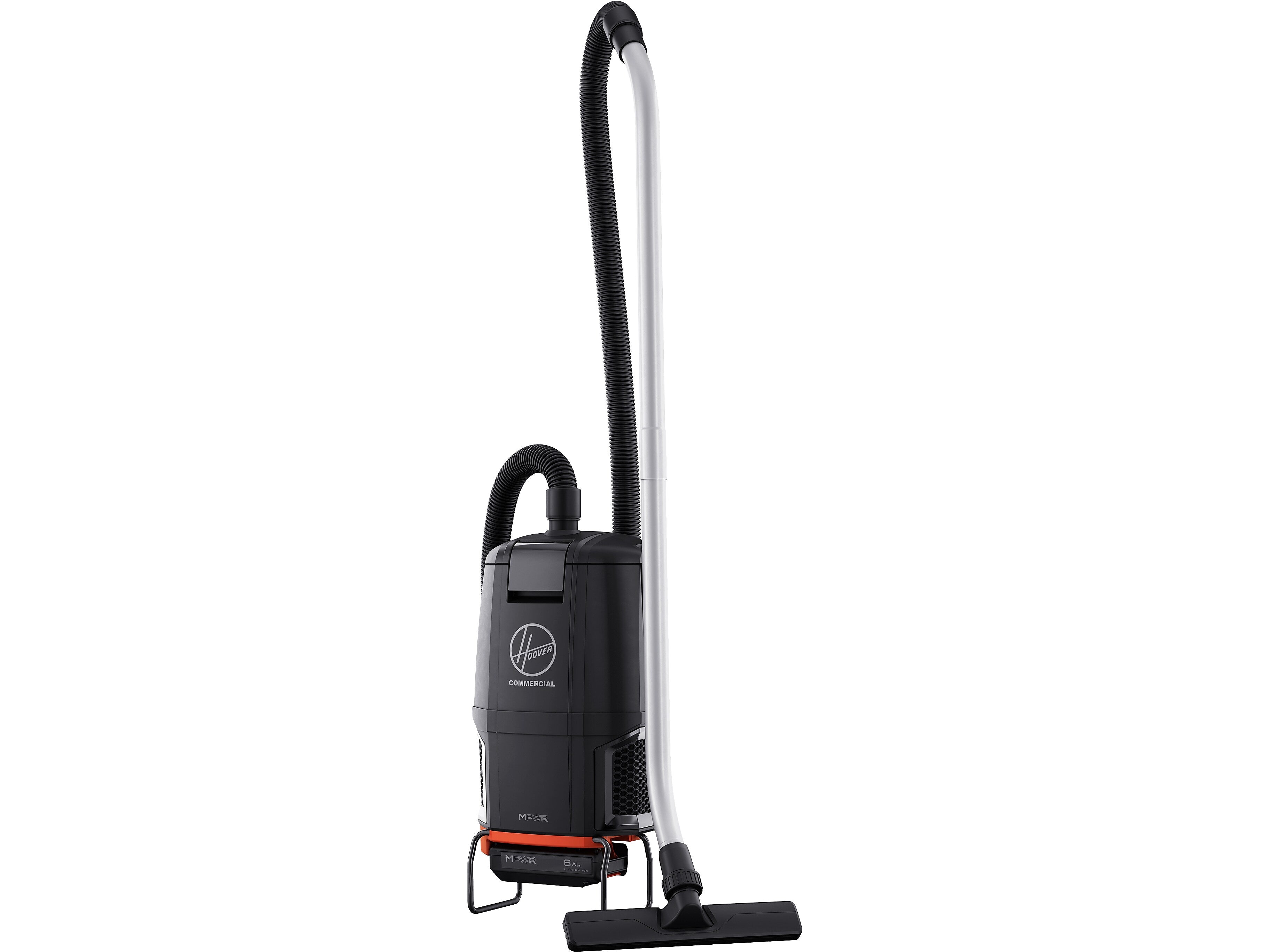 Hoover Commercial Cordless Backpack Vacuum, Black/Orange
