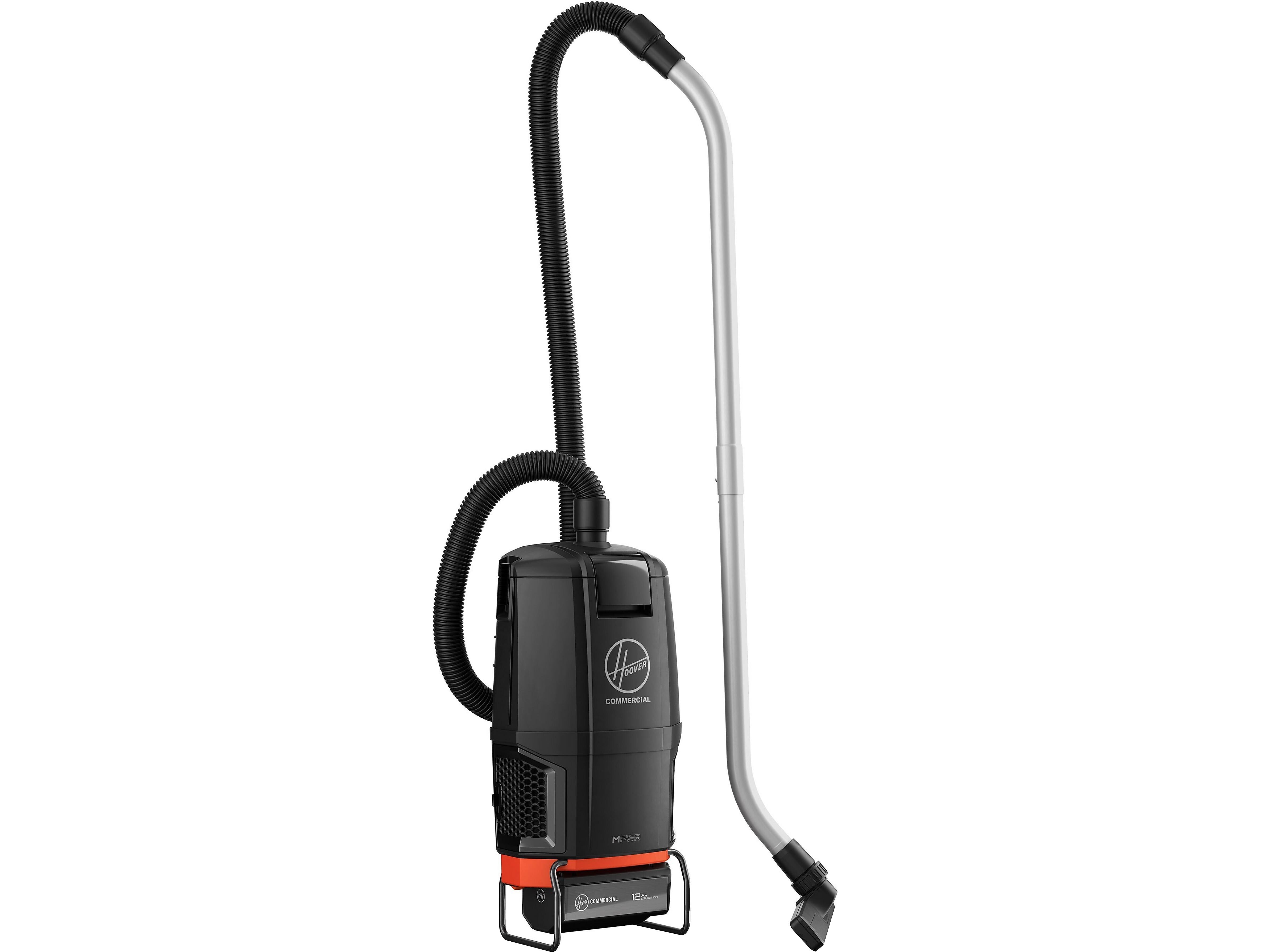 Hoover Commercial Cordless Backpack Vacuum, Black/Red