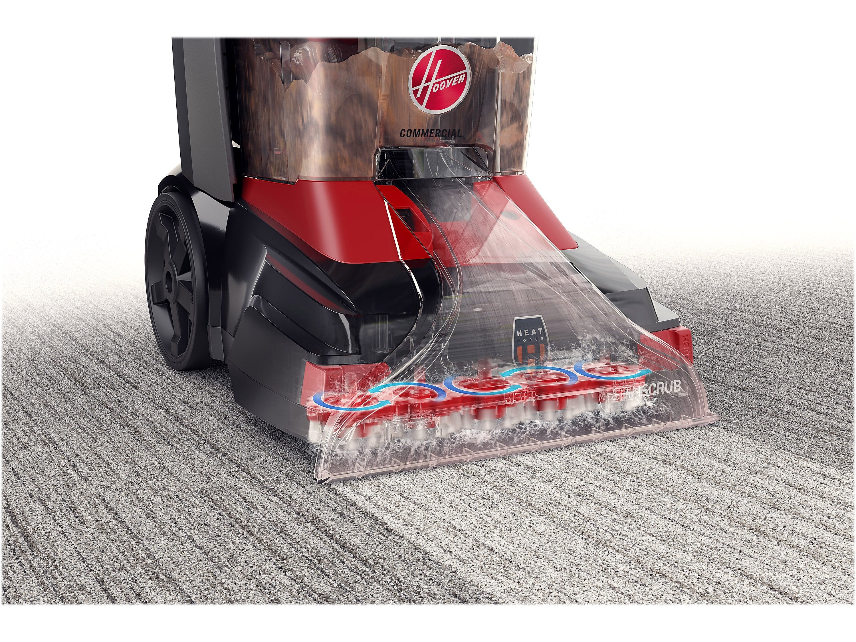 Hoover Commercial PowerScrub Spot Cleaner Vacuum, Bagless, Black/Red
