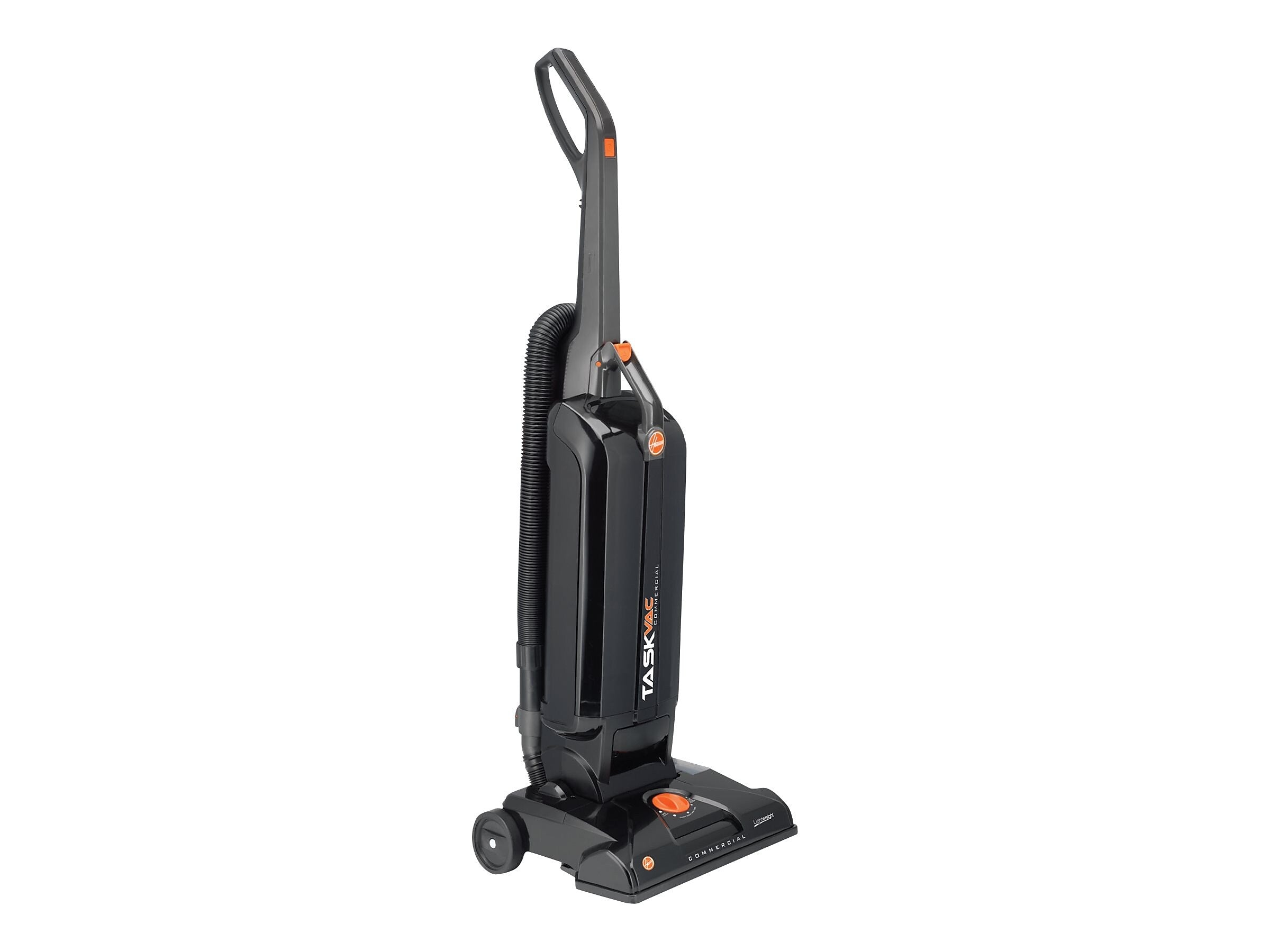 Hoover Commercial TaskVac Hard Bag Upright Vacuum, Black/Orange