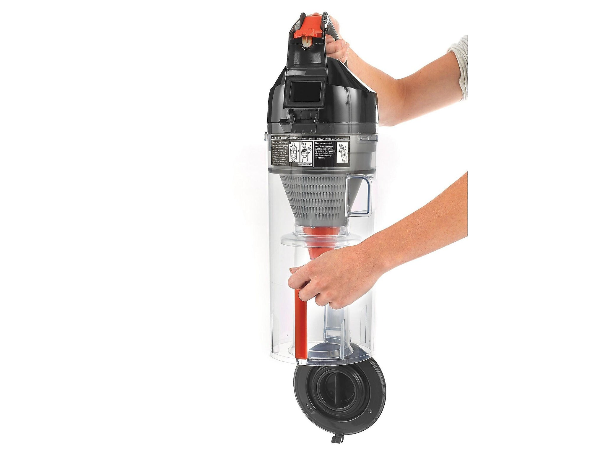 Hoover Commercial TaskVac Upright Bagless Vacuum, Black