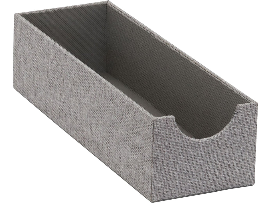 Household Essentials 1-Compartment Cardboard/Poly Linen/Nonwoven PP Drawer Organizer, Gray
