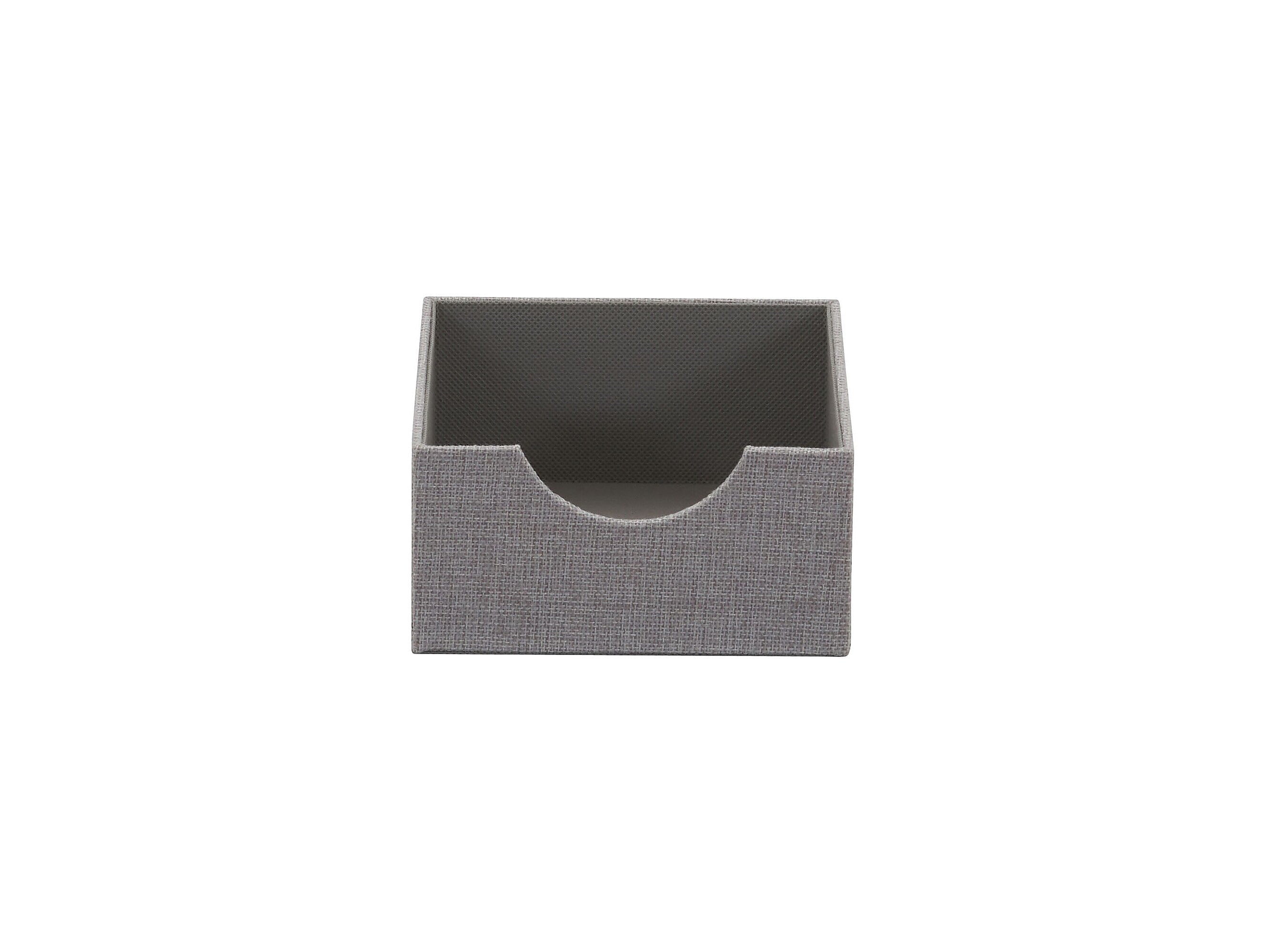 Household Essentials 1-Compartment Cardboard/Poly Linen/Nonwoven PP Drawer Organizer, Gray, 2/Set
