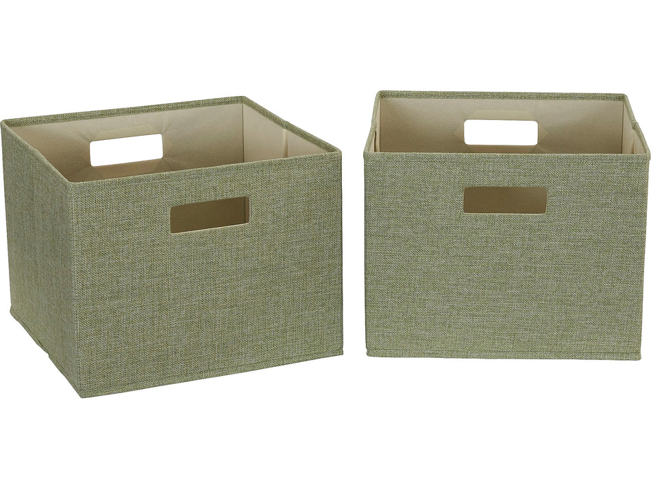 Household Essentials 10" x 13" Cube Storage, Celery, 2/Set