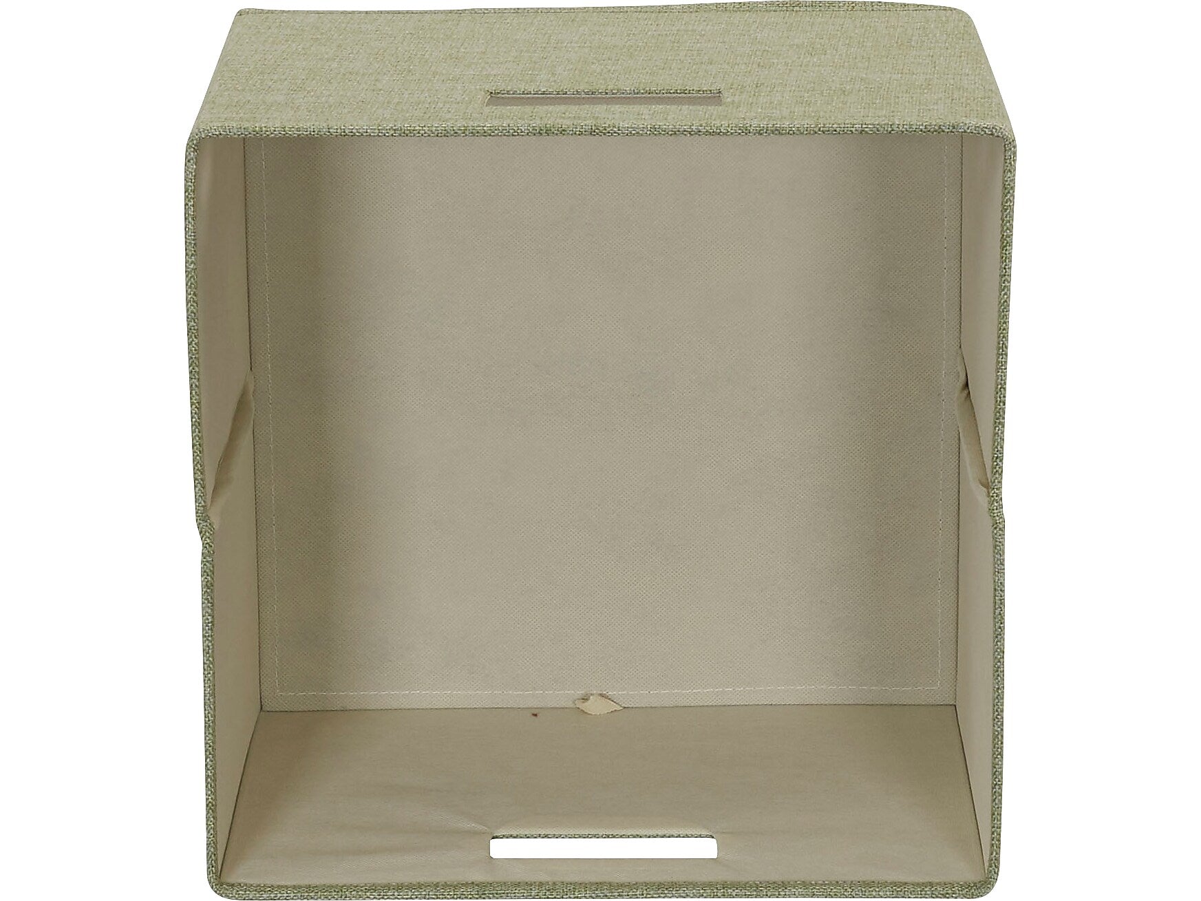 Household Essentials 10" x 13" Cube Storage, Celery, 2/Set