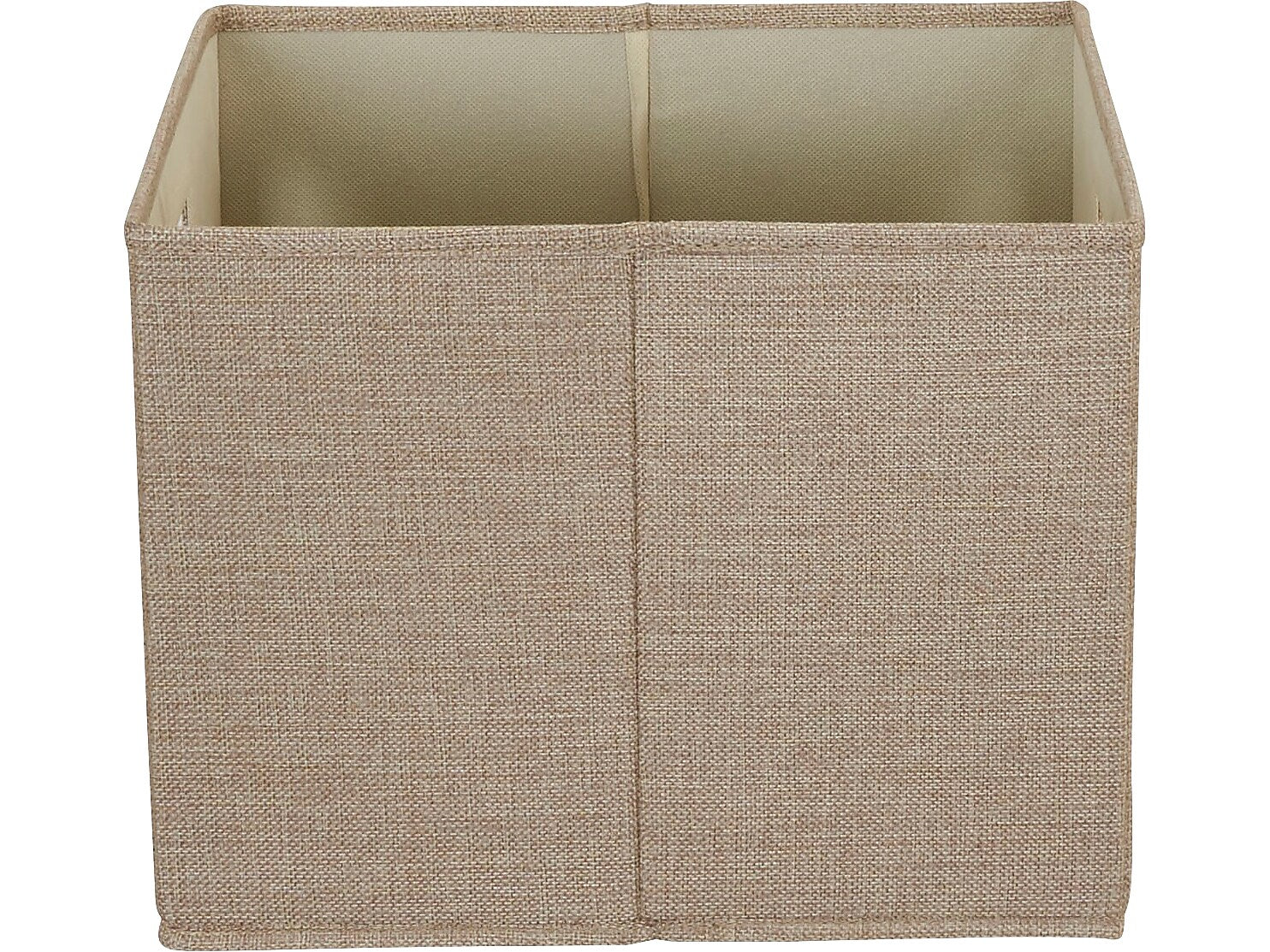 Household Essentials 10" x 13" Cube Storage, Latte, 2/Set