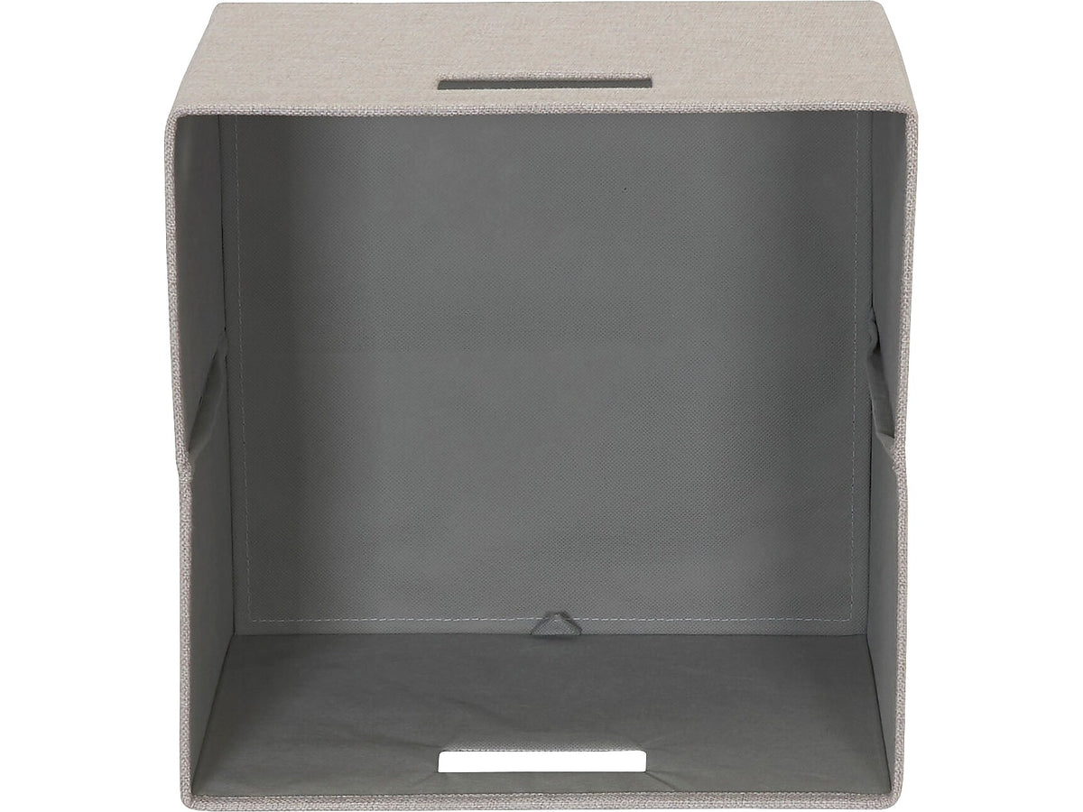 Household Essentials 10" x 13" Cube Storage, Silver, 2/Set