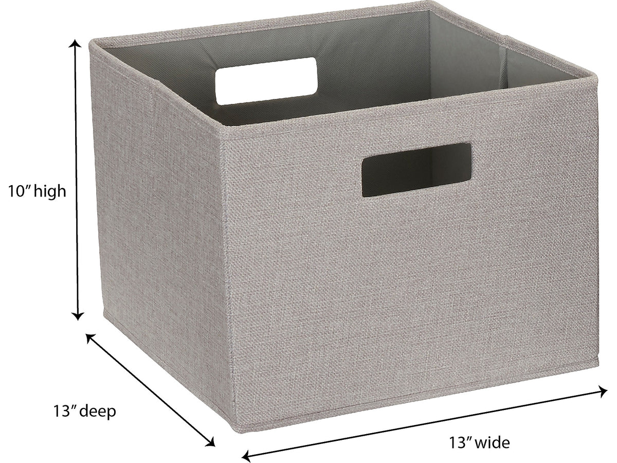 Household Essentials 10" x 13" Cube Storage, Silver, 2/Set