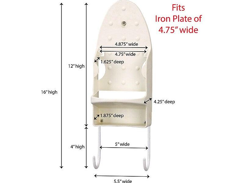 Household Essentials Ironing Board Holder, Cream