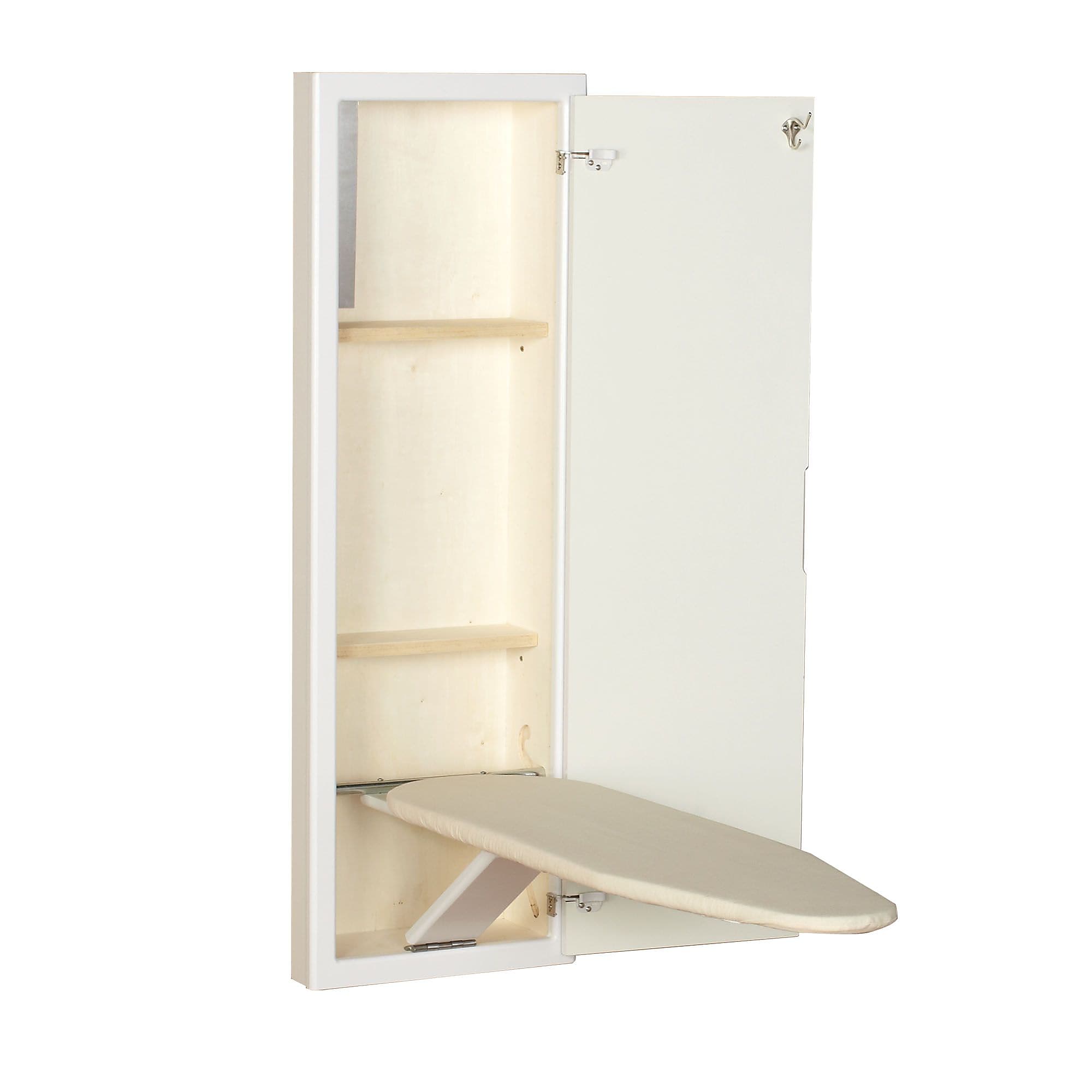 Household Essentials Stow Away In-Wall Ironing Board, White