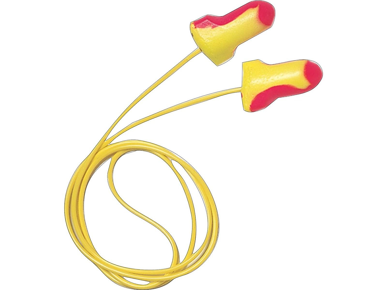 Howard Leight Laser Lite Corded Earplugs, Magenta/Yellow, 100/Box