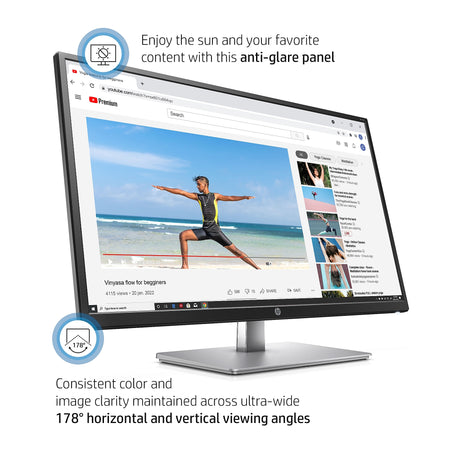 HP 32s Monitor, 31.5" Full HD IPS LED Monitor , Silver/Black