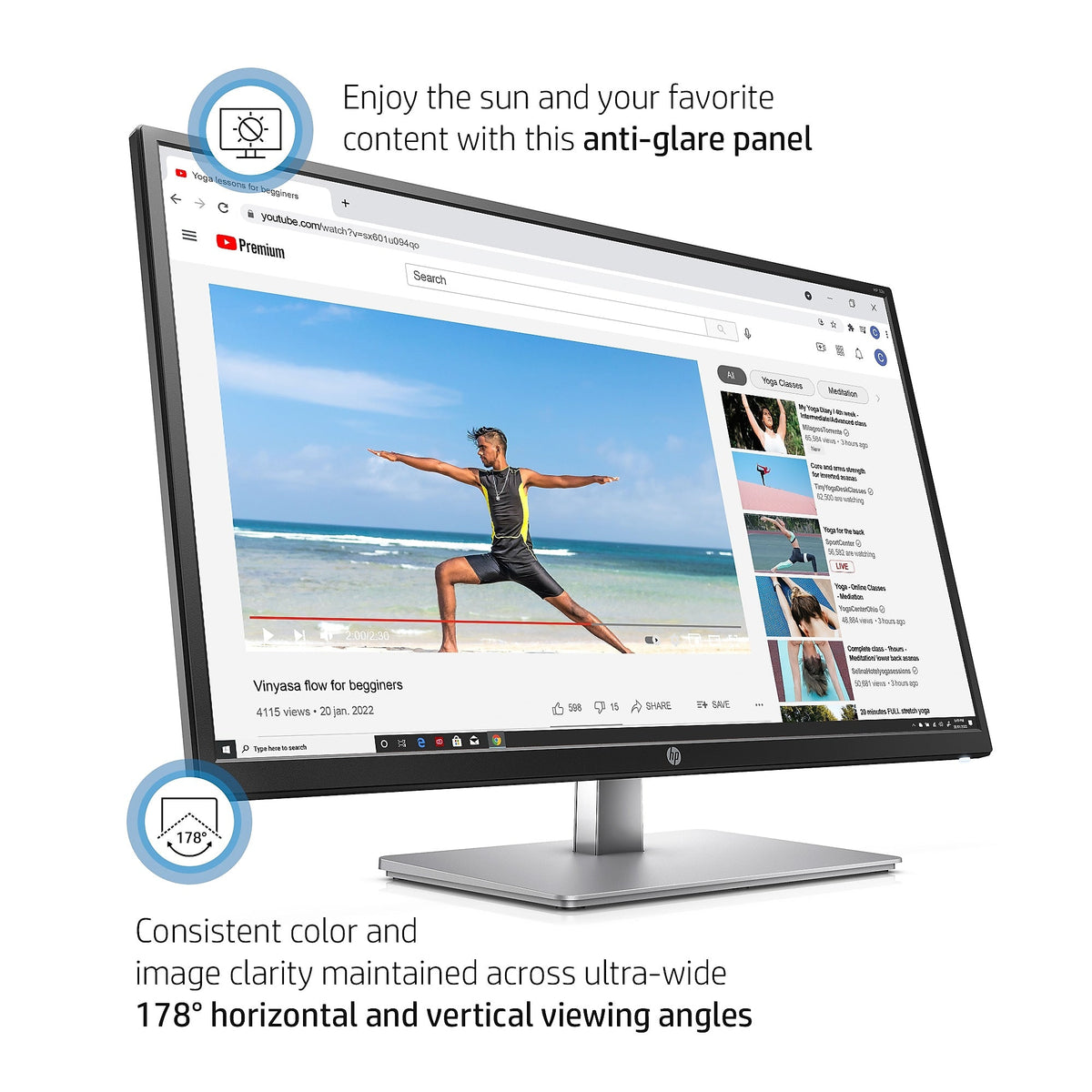 HP 32s Monitor, 31.5" Full HD IPS LED Monitor , Silver/Black