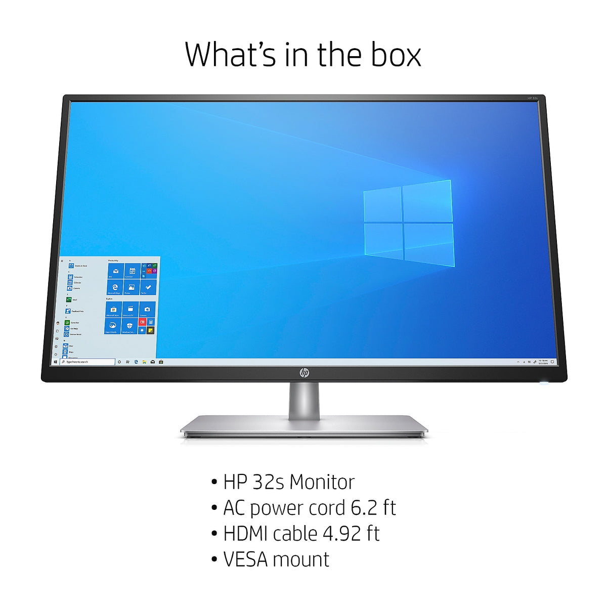 HP 32s Monitor, 31.5" Full HD IPS LED Monitor , Silver/Black