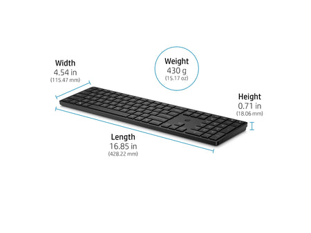 HP 450 Programmable Wireless Keyboard, Black