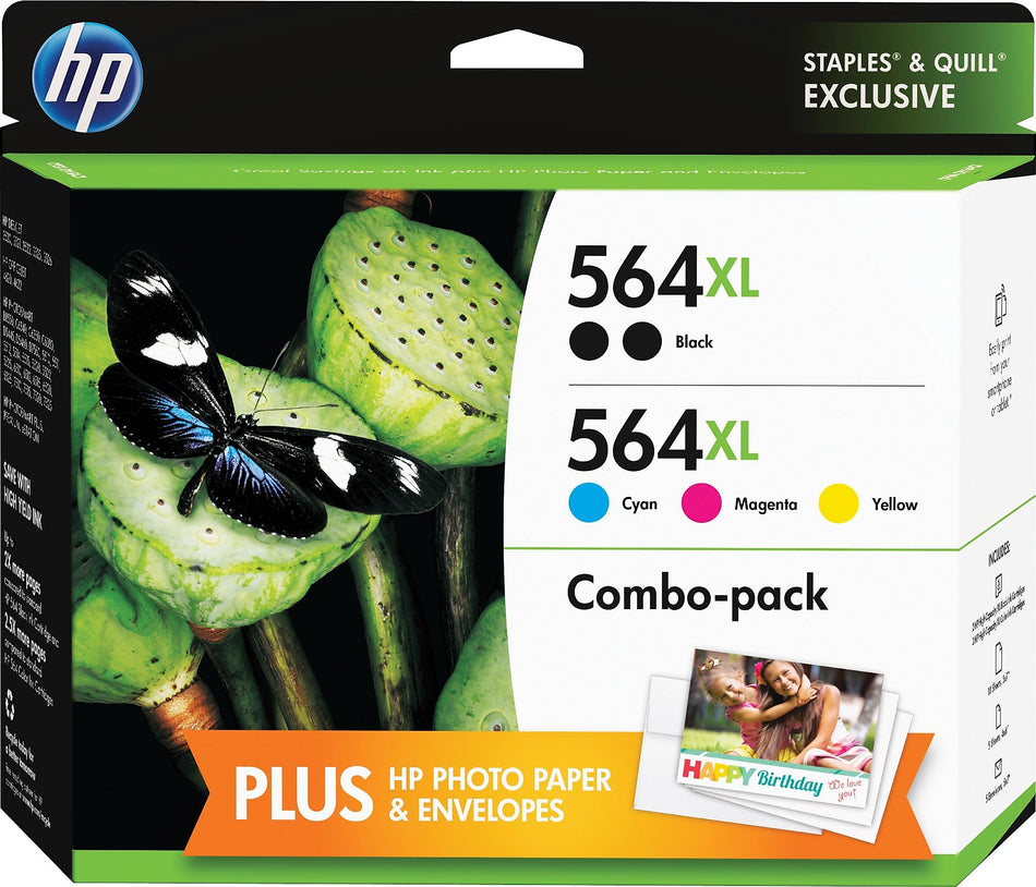 HP 564 XL BLACK/COLOR INK 5PK