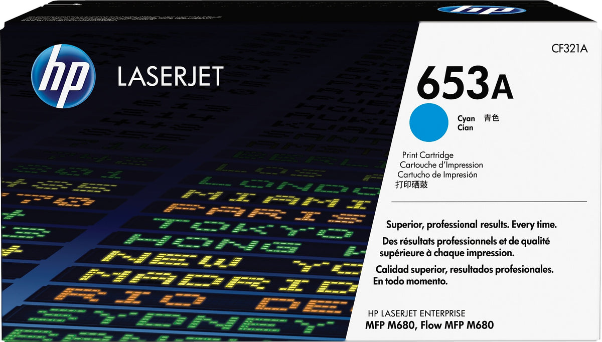 HP 653A Cyan Standard Yield Toner Cartridge