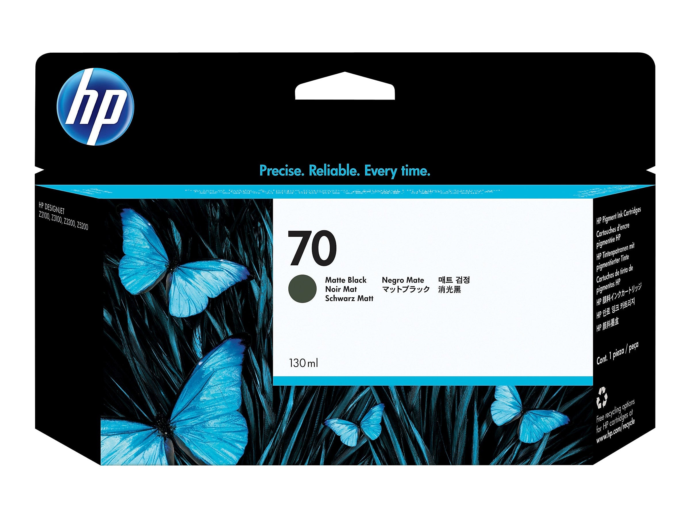 HP 70 Black Matte Standard Yield Ink Cartridge