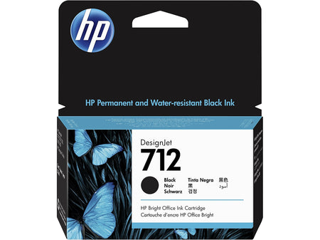 HP 712 Black Standard Yield Ink Cartridge, 38ml