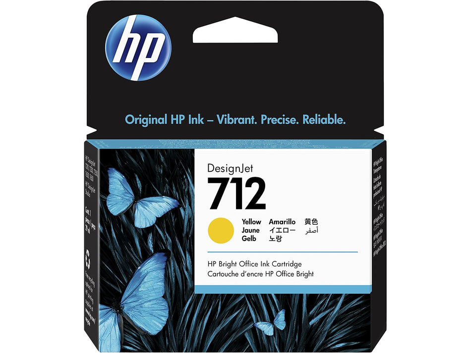 HP 712 Yellow Standard Yield Ink Cartridge