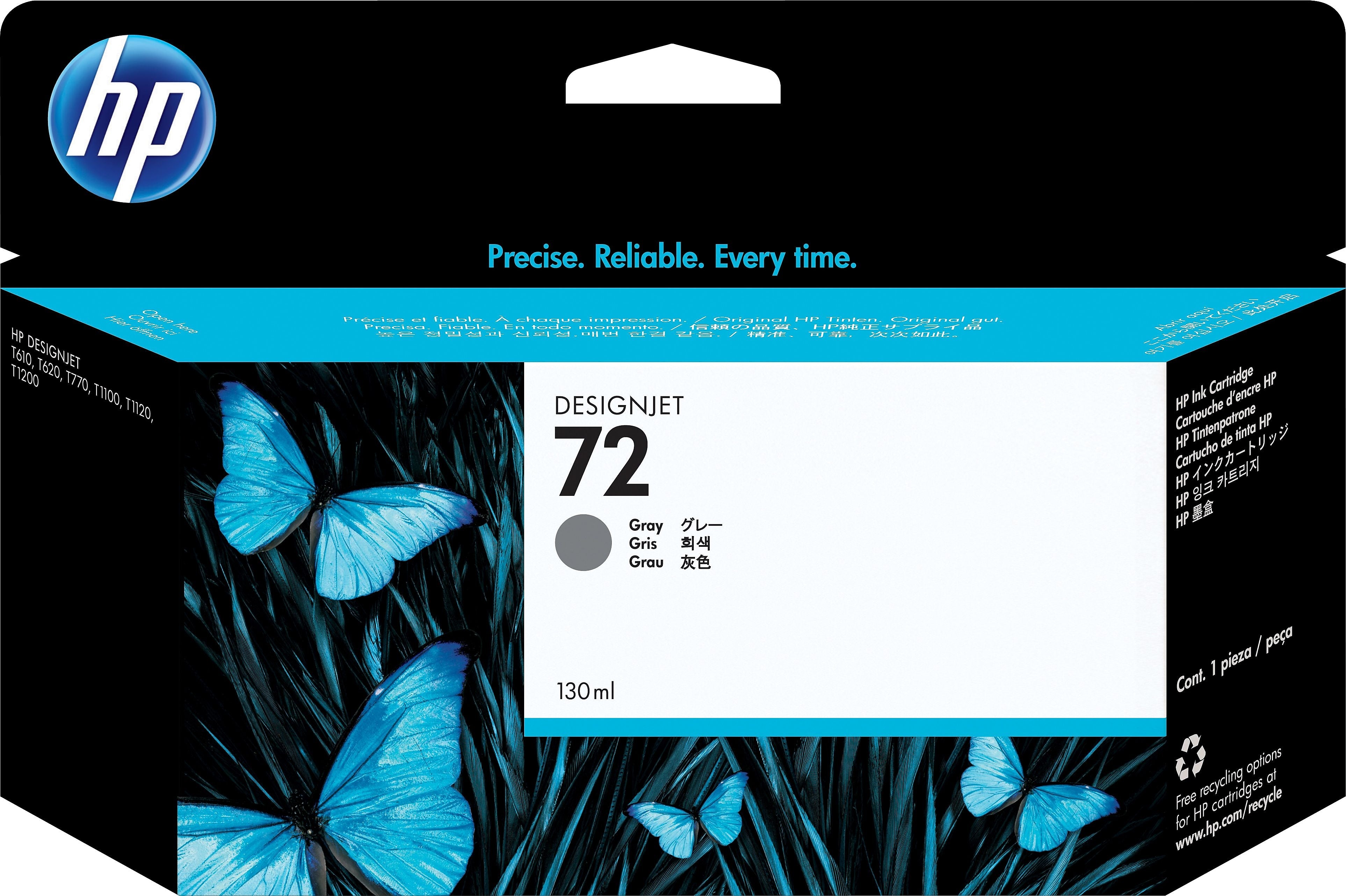 HP 72 Gray Standard Yield Ink Cartridge