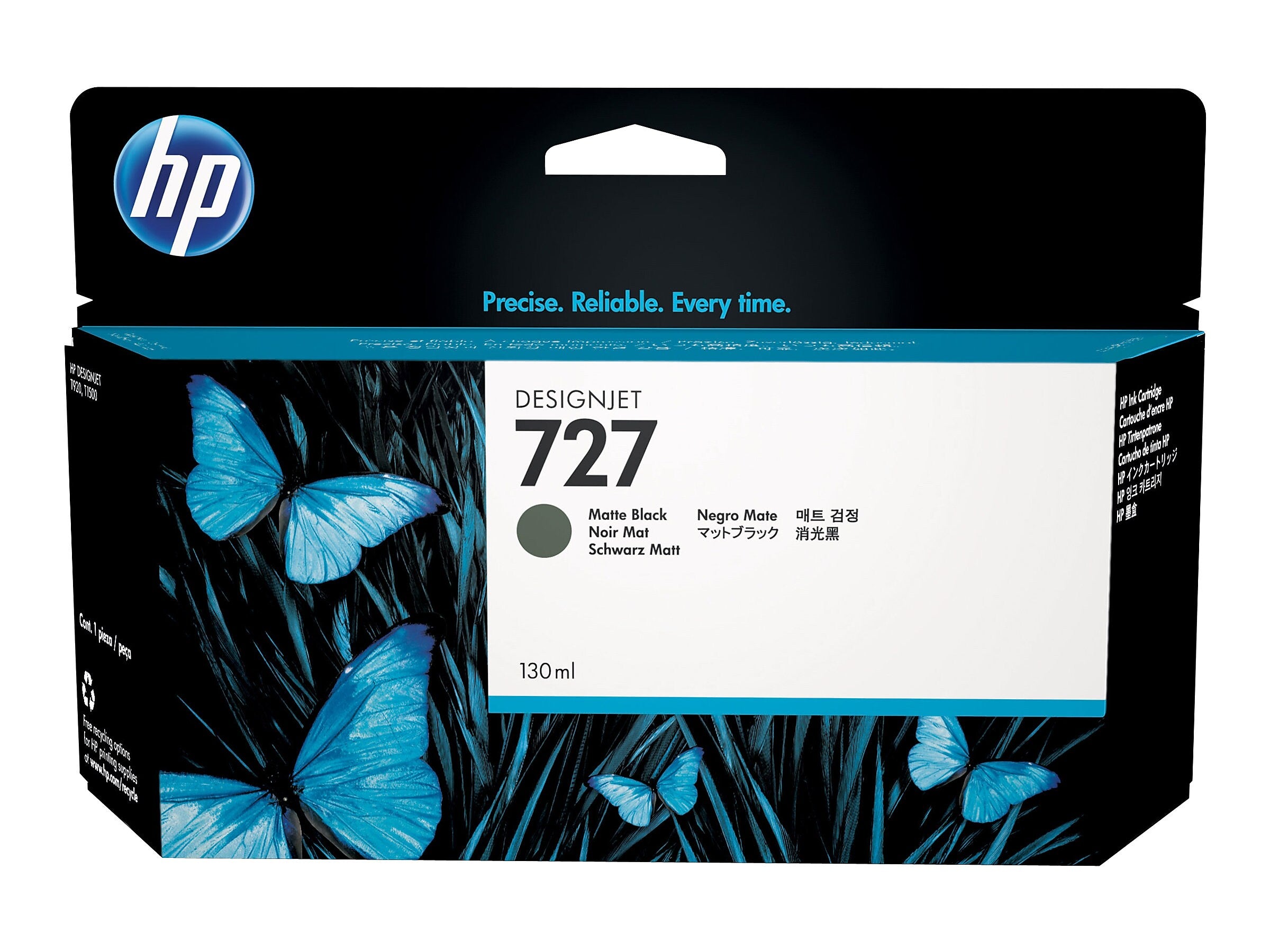 HP 727 Black Matte Standard Yield Ink Cartridge