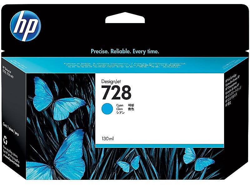 HP 728 Cyan Standard Yield Ink Cartridge