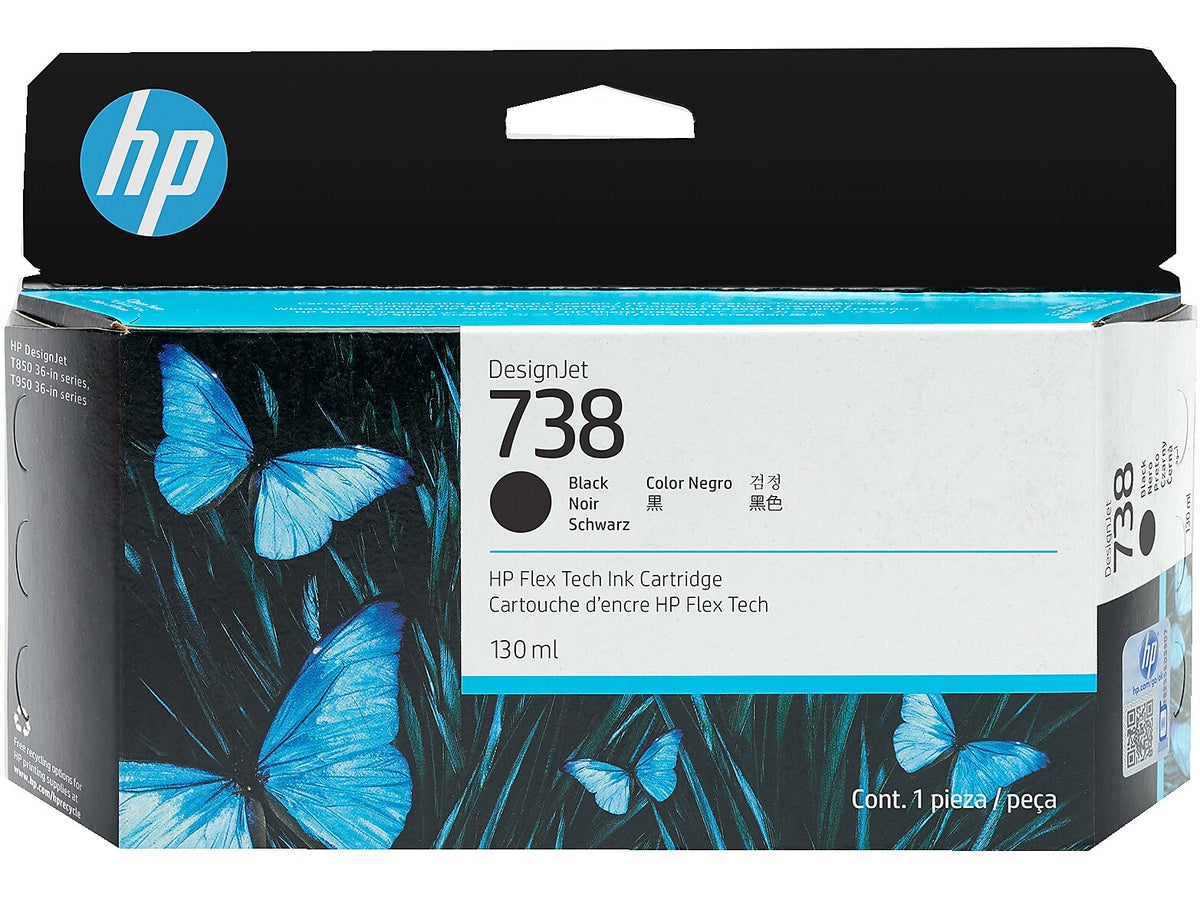 HP 738 Black Standard Yield Ink Cartridge