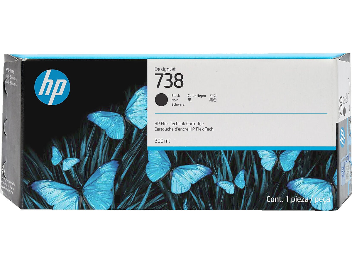 HP 738 Black Standard Yield Ink Cartridge