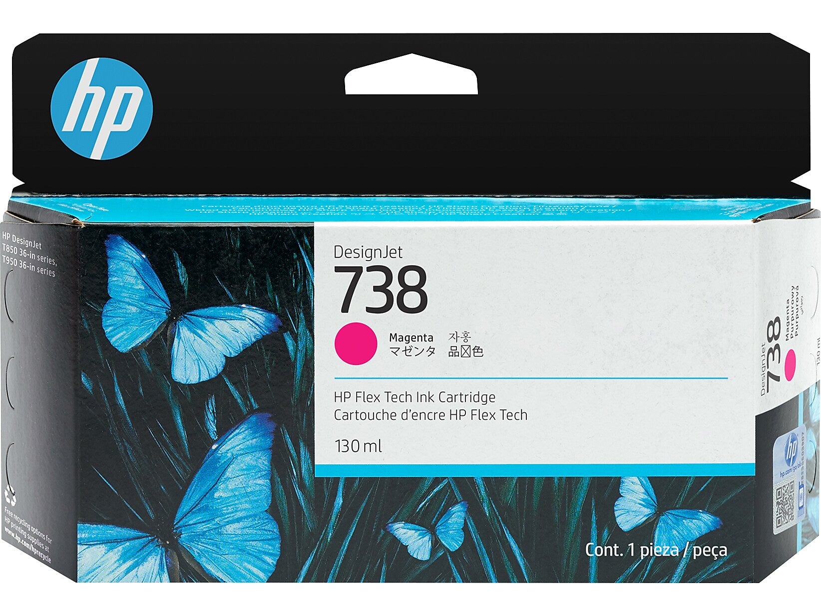 HP 738 Magenta Standard Yield Ink Cartridge