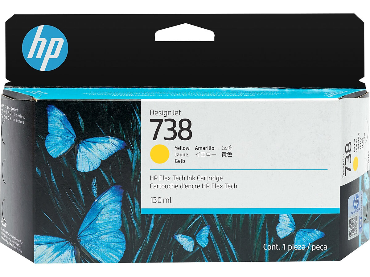 HP 738 Yellow Standard Yield Ink Cartridge