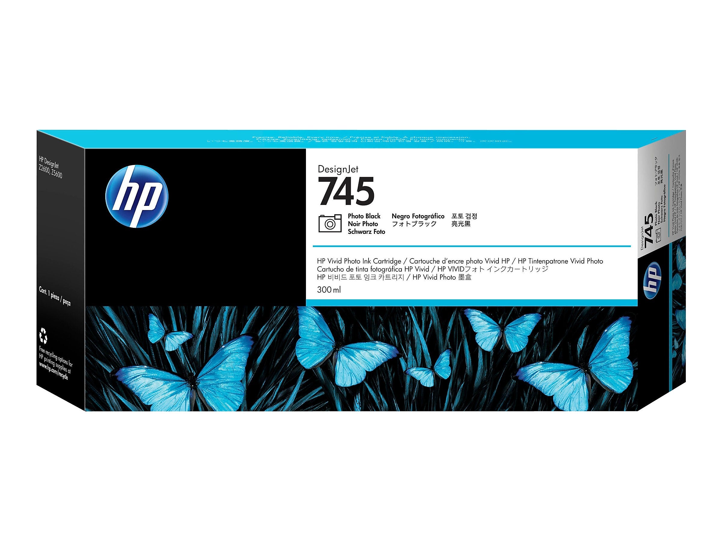 HP 745 Black Standard Yield Ink Cartridge