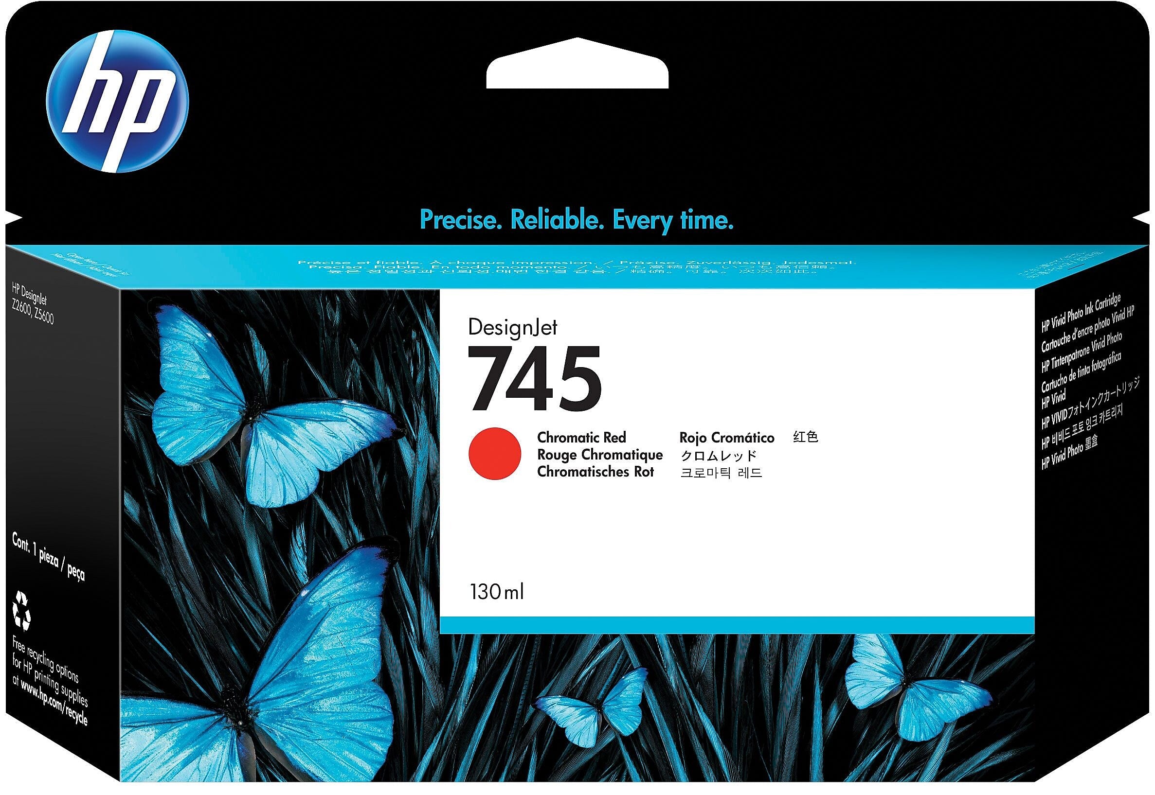 HP 745 Red Standard Yield Ink Cartridge