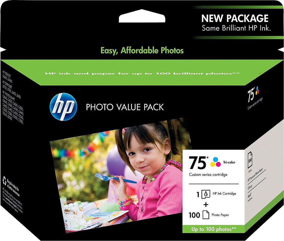 HP 75 Tri-Color Standard Yield Ink Cartridge