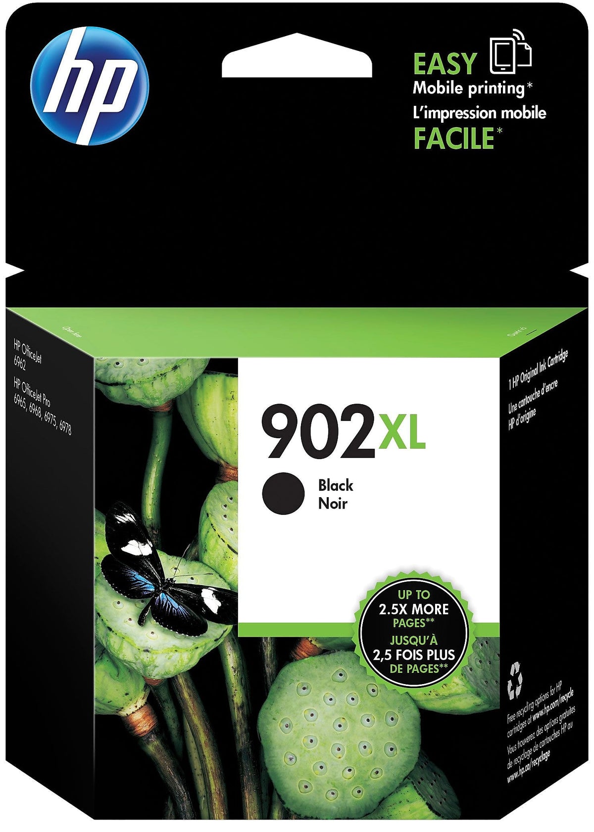 HP 902XL Black High Yield Ink Cartridge , print up to 750 pages