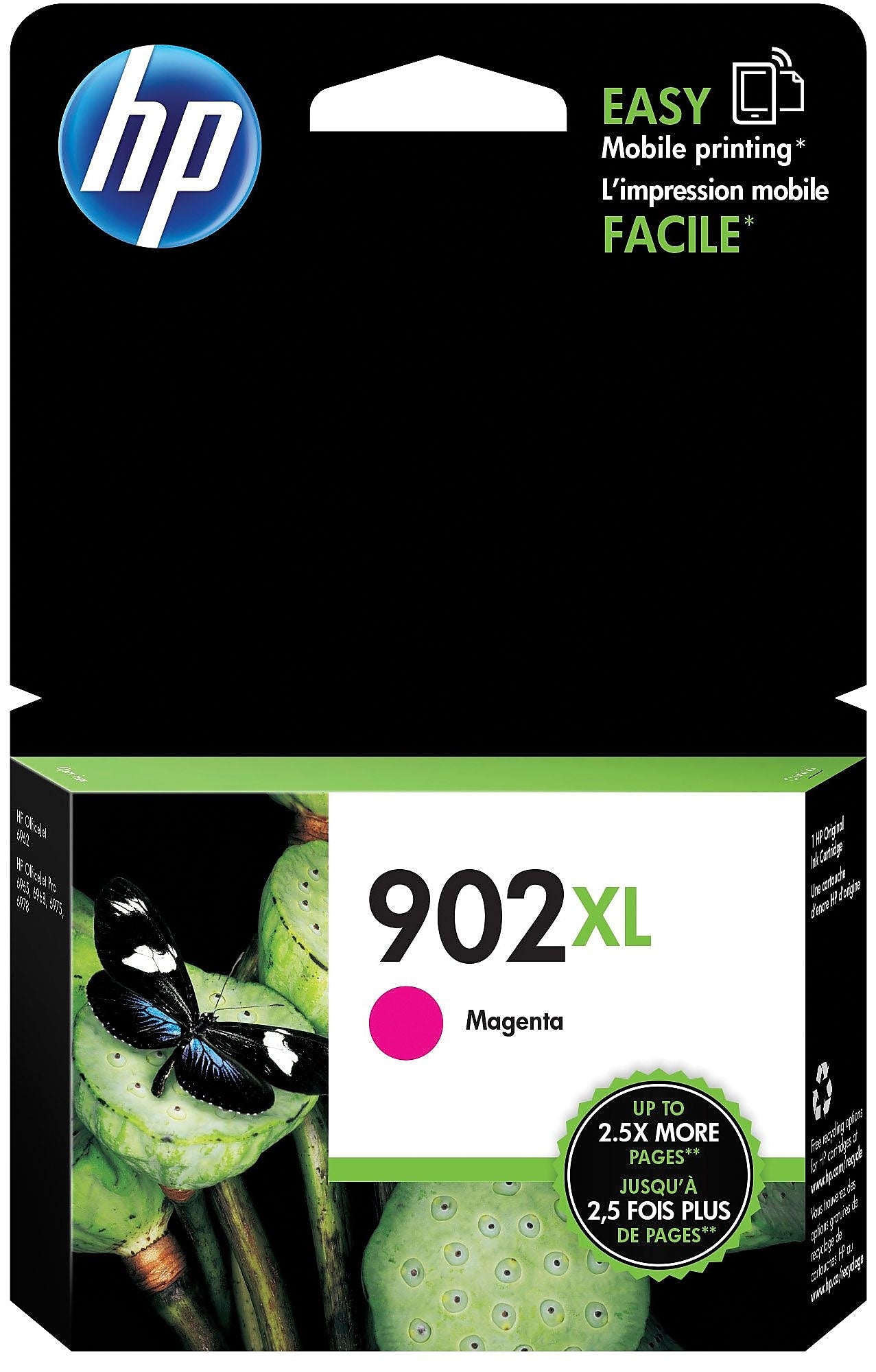 HP 902XL Magenta High Yield Ink Cartridge , print up to 750 pages