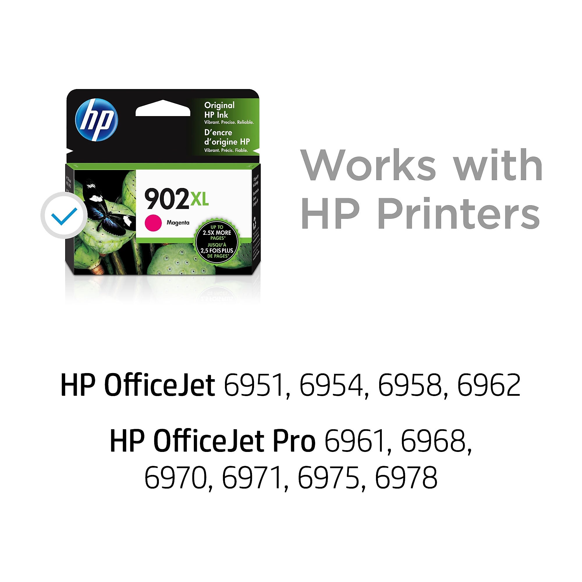 HP 902XL Magenta High Yield Ink Cartridge , print up to 750 pages