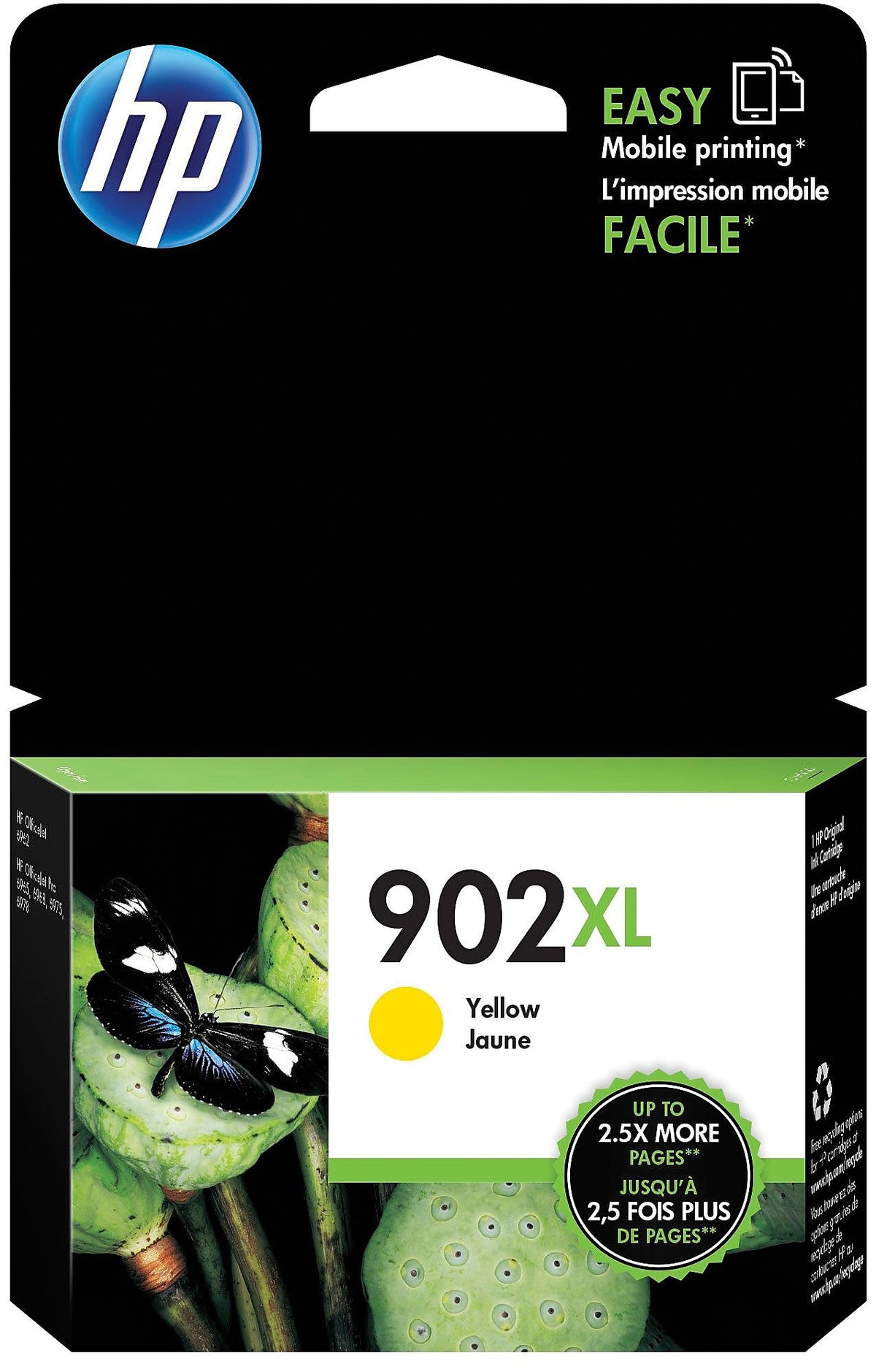 HP 902XL Yellow High Yield Ink Cartridge , print up to 750 pages