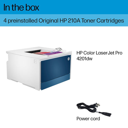 HP Color LaserJet Pro 4201dw Wireless Printer, Fast Speeds, Mobile Print, Advanced Security, Best for Small Teams