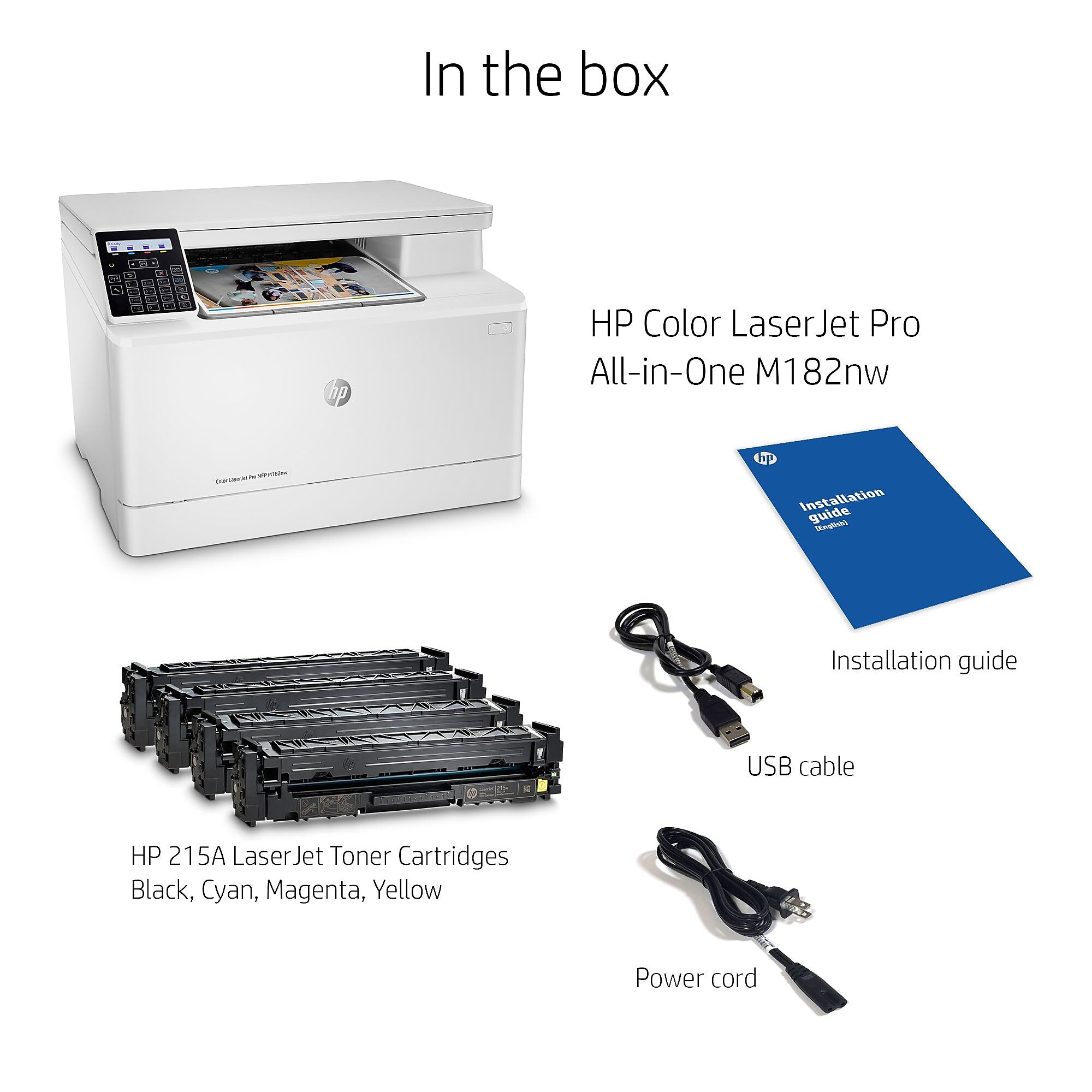 HP Color LaserJet Pro M182nw Wireless All-in-One Laser Printer