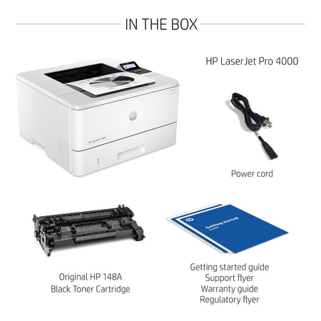 HP LaserJet Pro 4001dn Laser Printer, Easy Setup, Mobile Print, Advanced Security, Best for Office, Ethernet Only