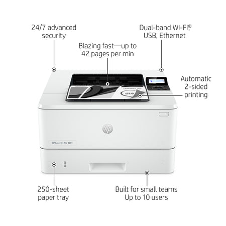 HP LaserJet Pro 4001dw Wireless Black & White Printer