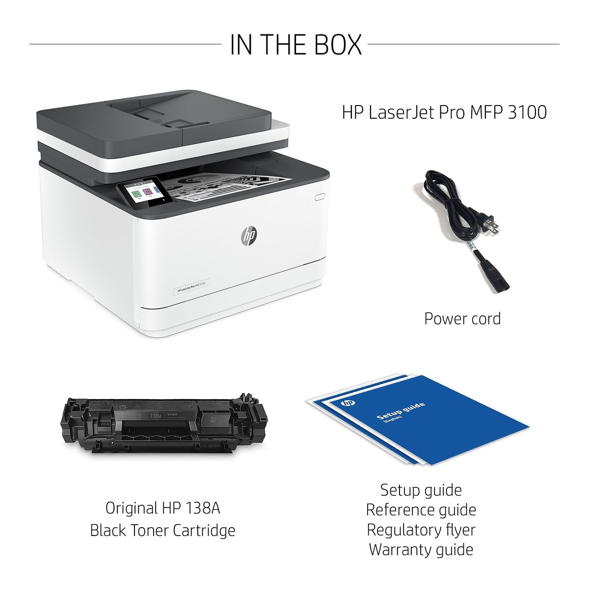 HP LaserJet Pro MFP 3101fdw Wireless Black & White All-in-One Printer with Fax