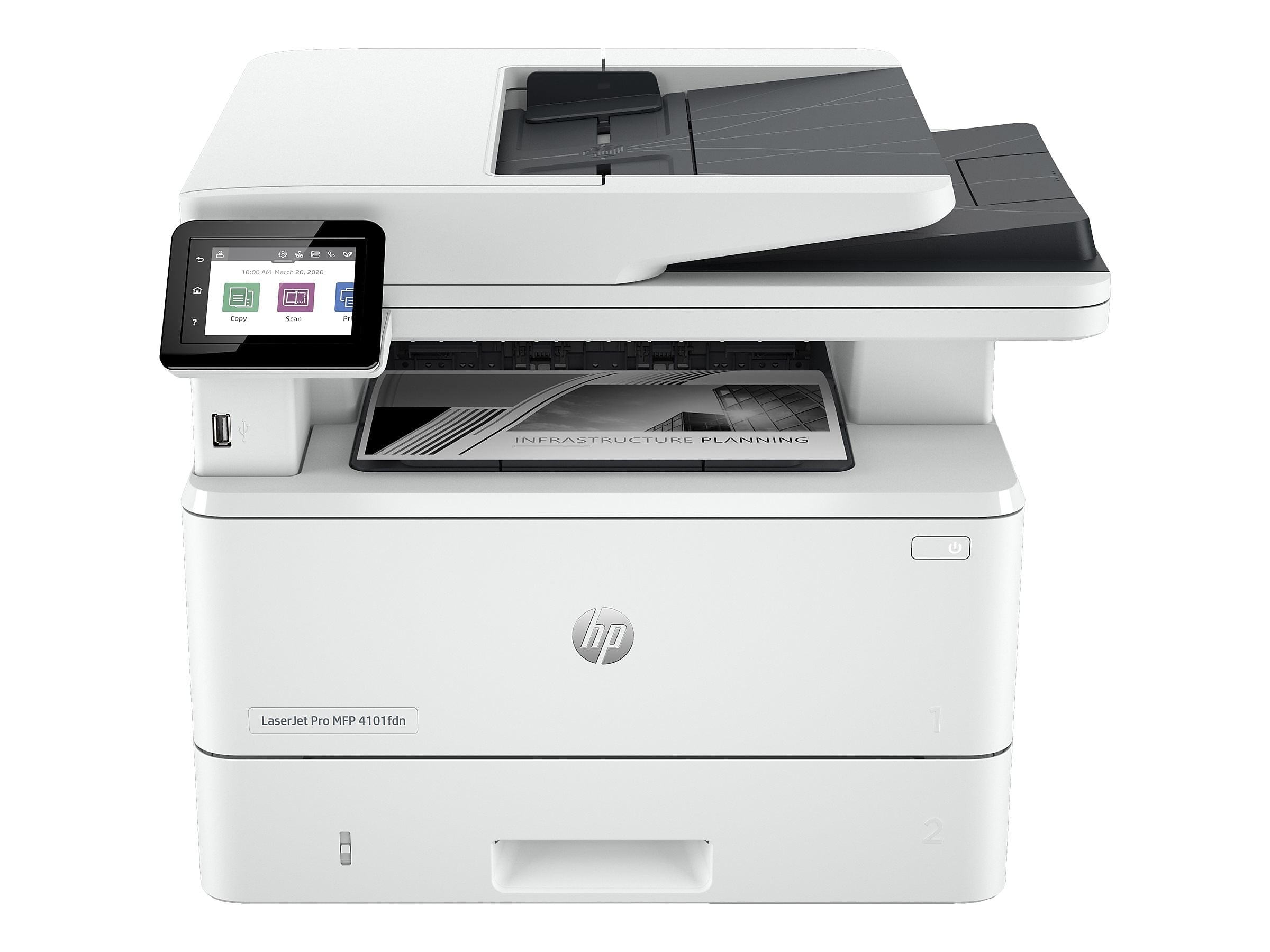 HP LaserJet Pro MFP 4101fdn Laser Printer, Scan, Copy, Fax, Mobile Print, Secure, Best for Office, Ethernet Only